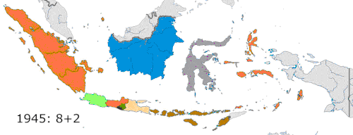 Provinces of Indonesia from 1945-2012