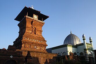 The Menara Kudus Mosque in Kudus, built in a mix of traditional Islamic and old Javanese styles
