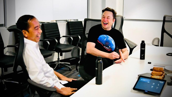 elon musk and president jokowi
